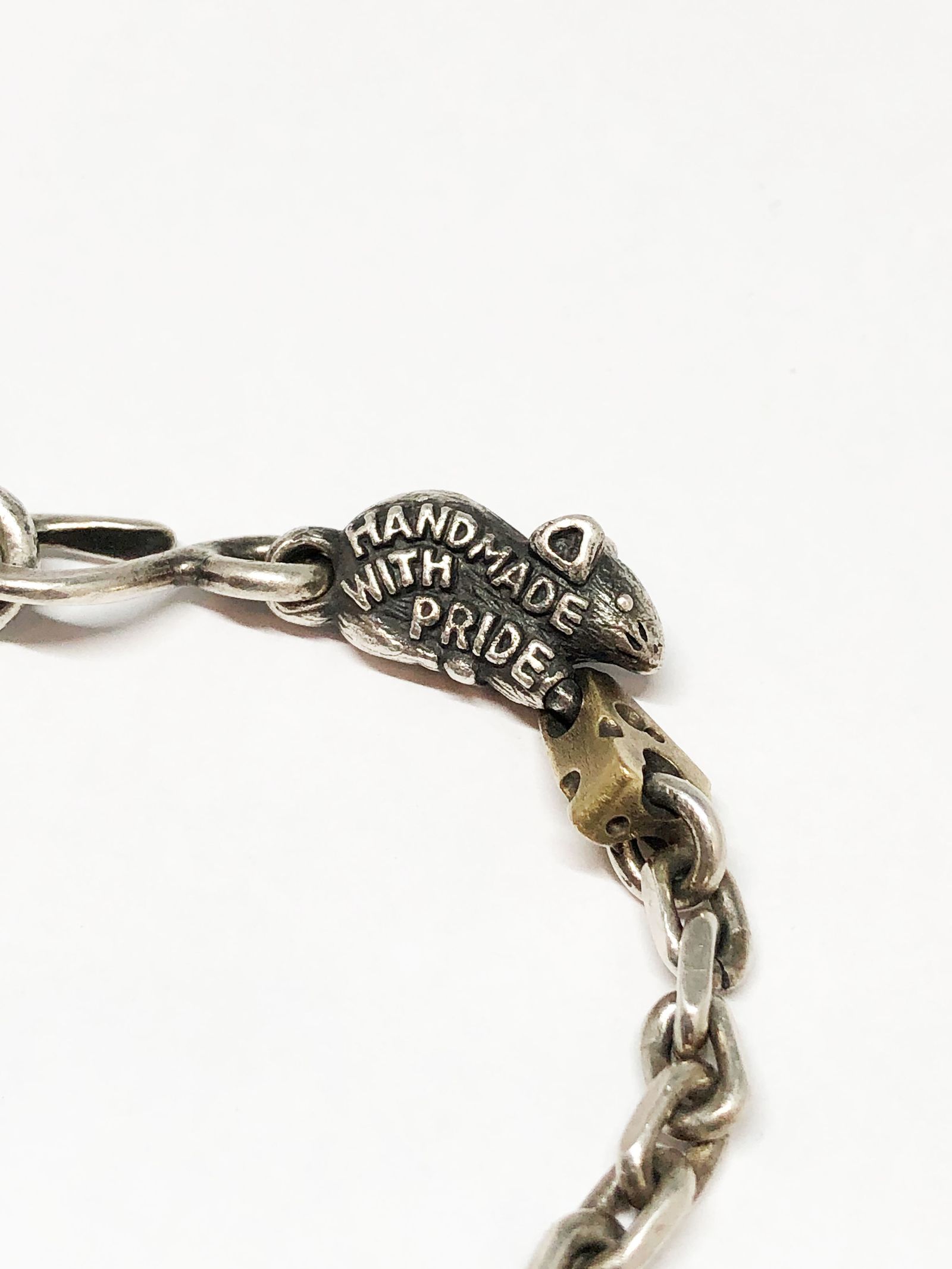 ニューライフブレスレット マウス&チーズチェーン /  "New Life" Bracelet w "Mouse & Cheese" (SILVER925×BRASS)