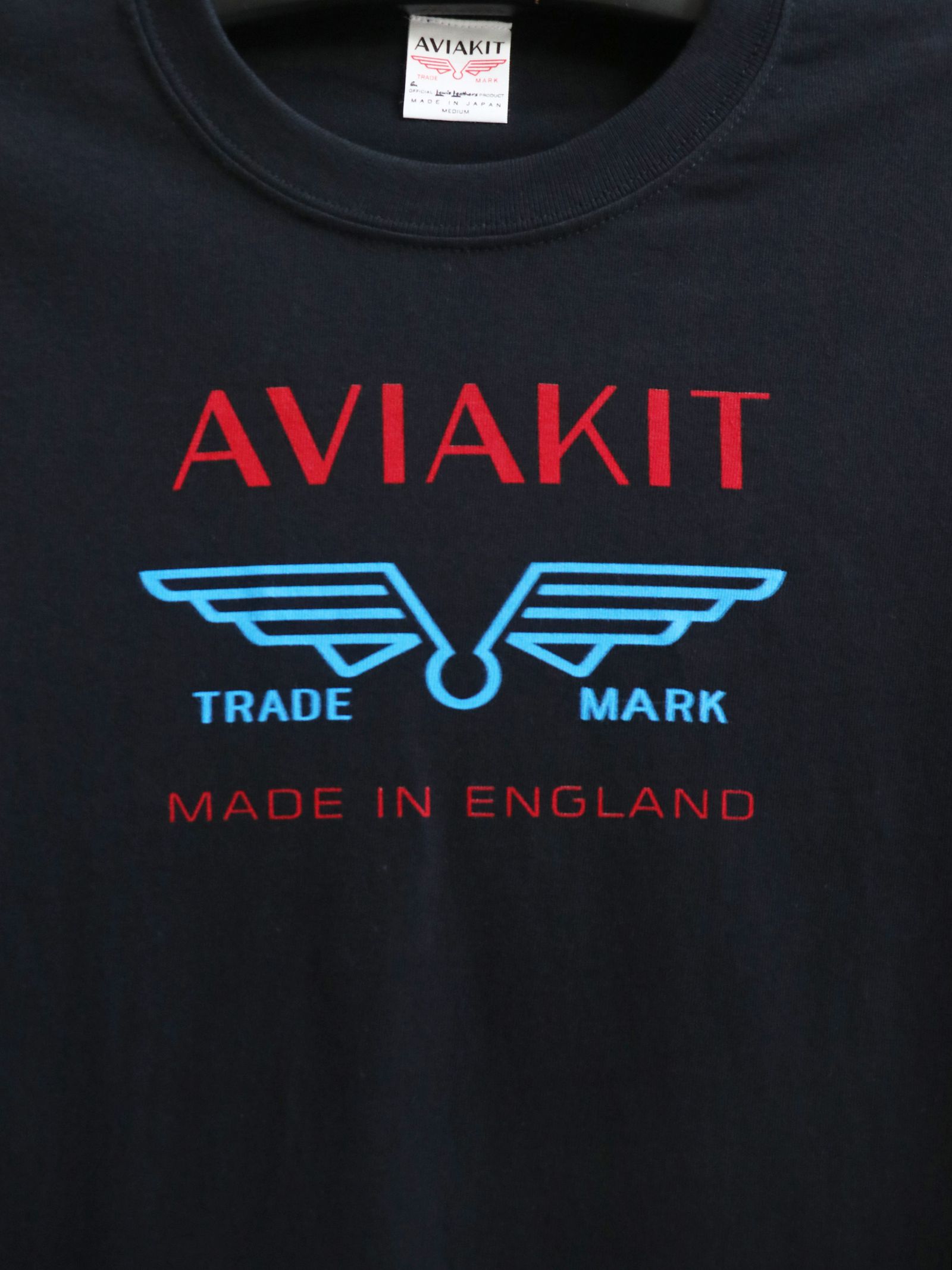 "AVIAKIT WING" RIB L/S T-SHIRTS (BLACK)
