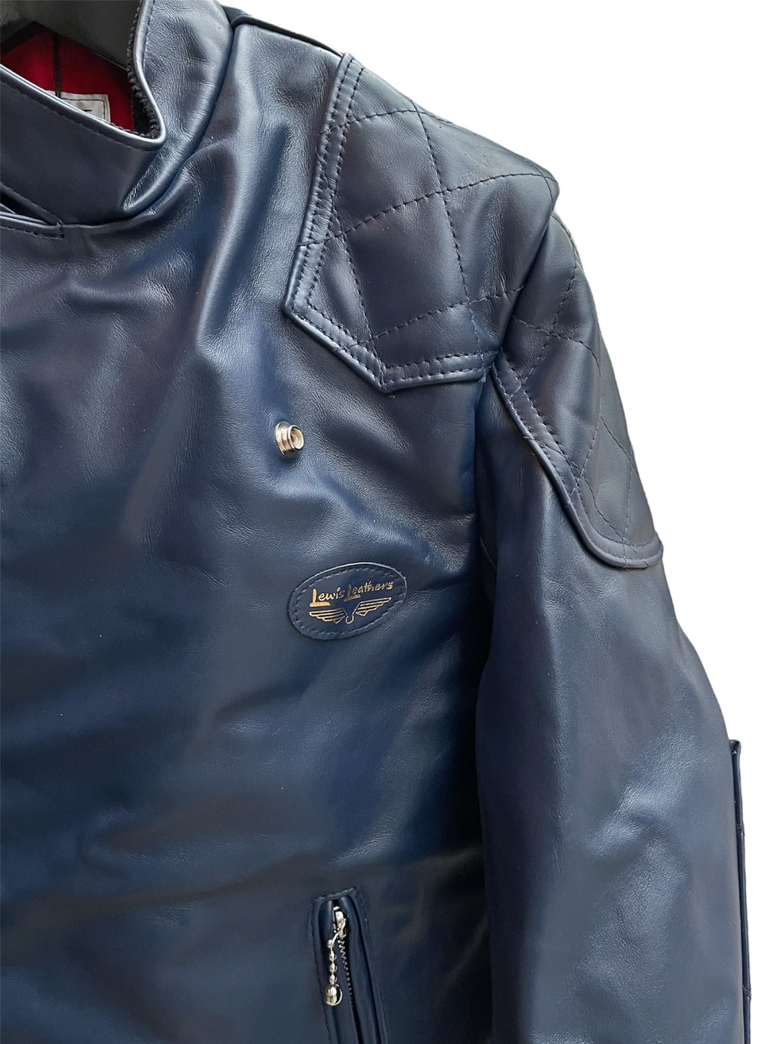 スーパーモンザ 445 ：ホースハイド(ネイビー） | Lewis Leathers