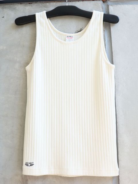 DROPPED STITCH AVIAKIT TANK TOP (WHITE)