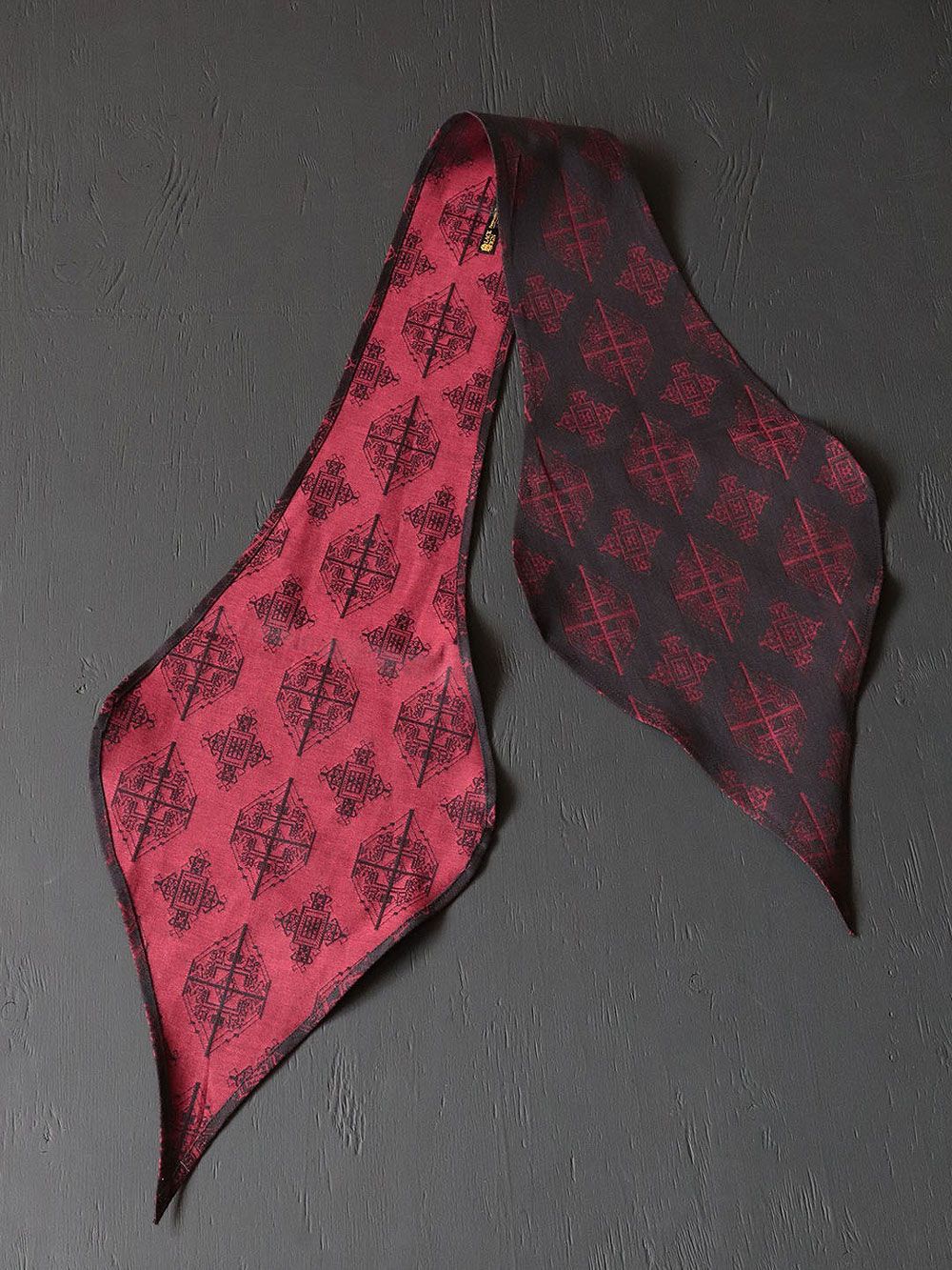 BLACK SIGN - LIGHT WEIGHT GUL JACQUARD SOLDIER SCARF (RED GUL