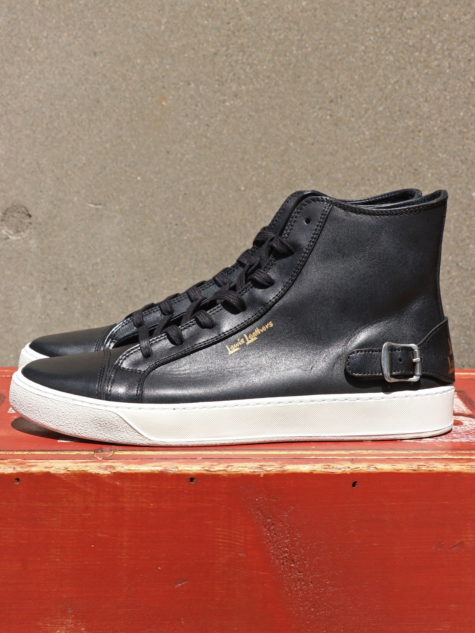 Lewis Leathers - 【最終一点】SIDECAR SNEAKER HIGH (BLACK) | SKANDA