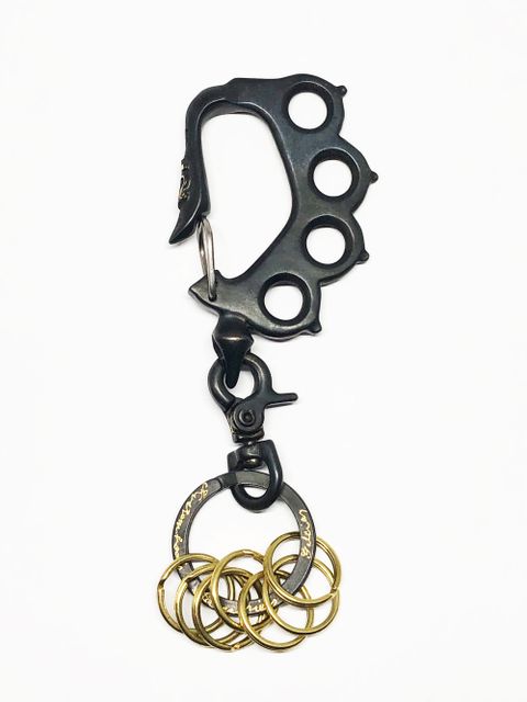 KNUCKLE KEYHOLDER (BLACK BRASS)