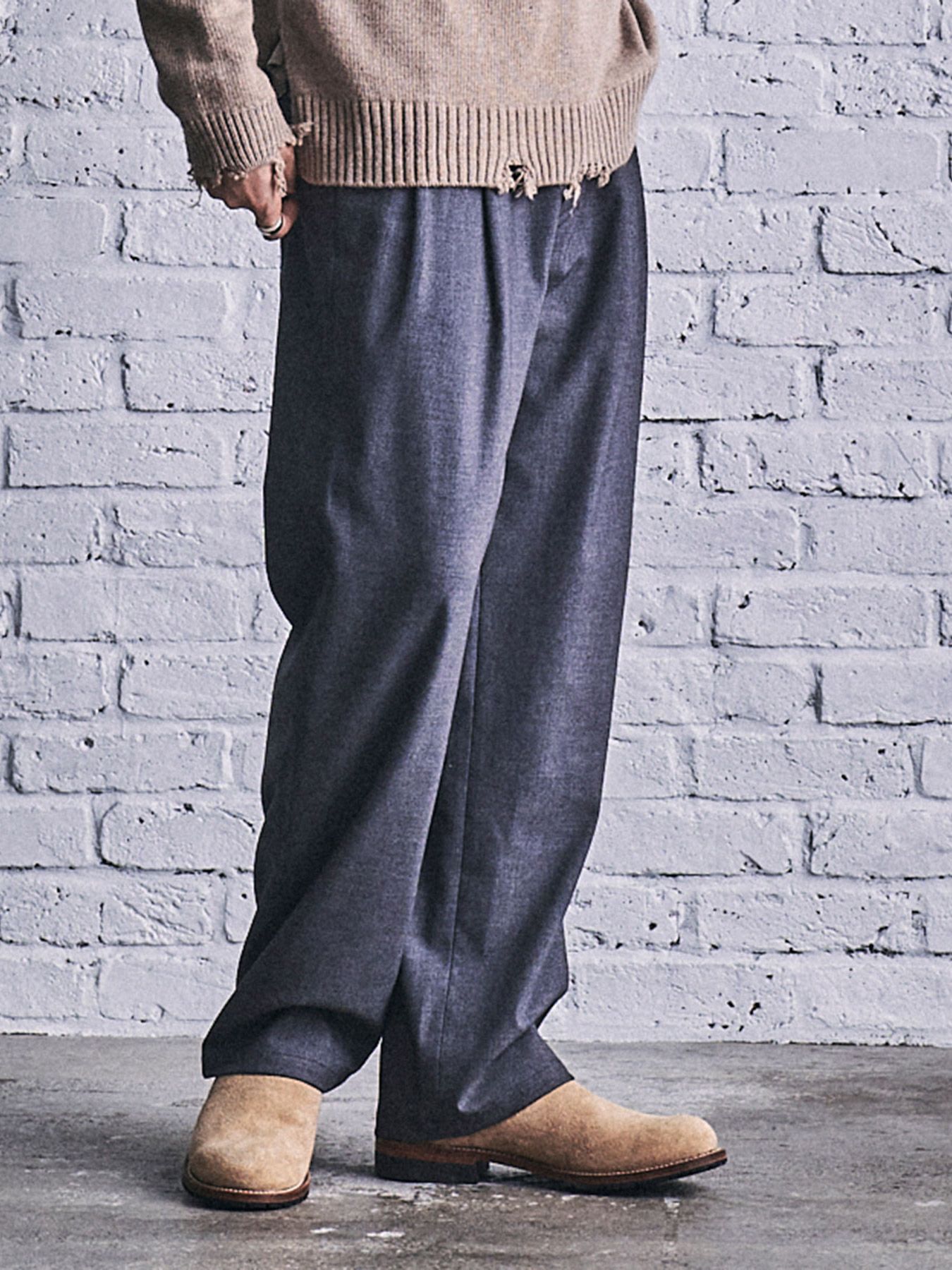 ワイド スラックス / WIDE SLACKS (CHARCOAL GRAY)