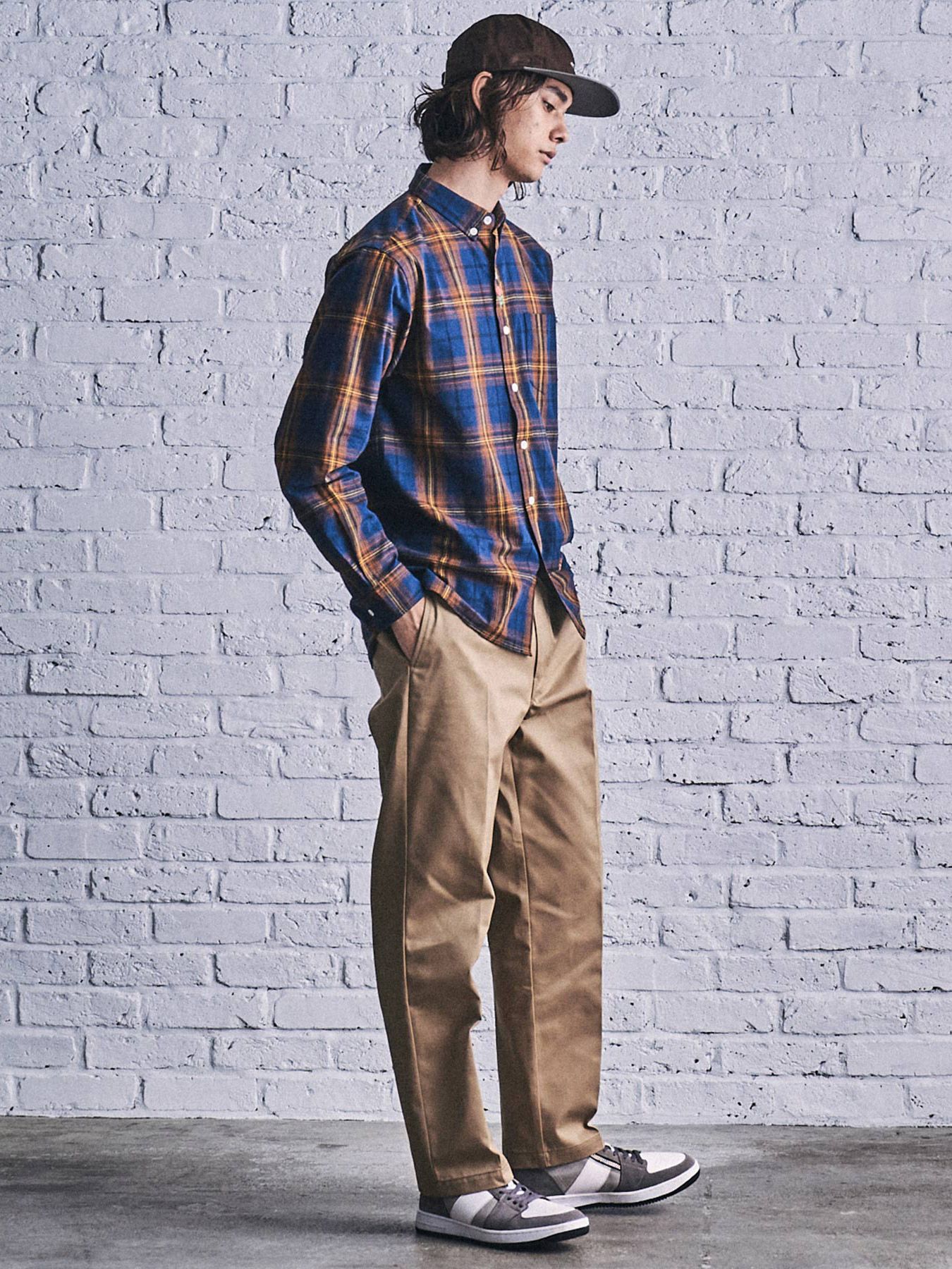 チェック ボタンダウンシャツ / CHECK B.D SHIRT (BULE)