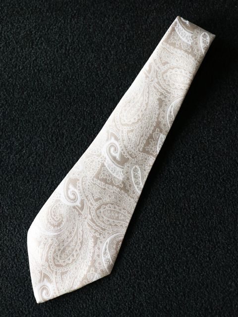 PAISLEY NECK TIE (WHITE)