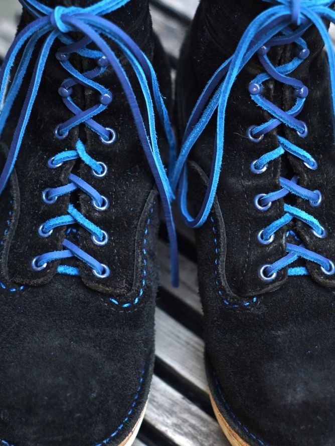 WESCO BOOTS "LEATHER BOOTS LACE" (BLUE)
