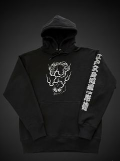 PULLOVER HOODIE "がまん"(BLACK) SKANDA 26TH DESIGN by江戸文身道場 彫健
