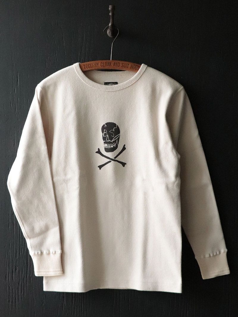 BLACK SIGN - RITUAL SKULL CREW NECK AMISH UNDER WEAR (SKIN BEIGE