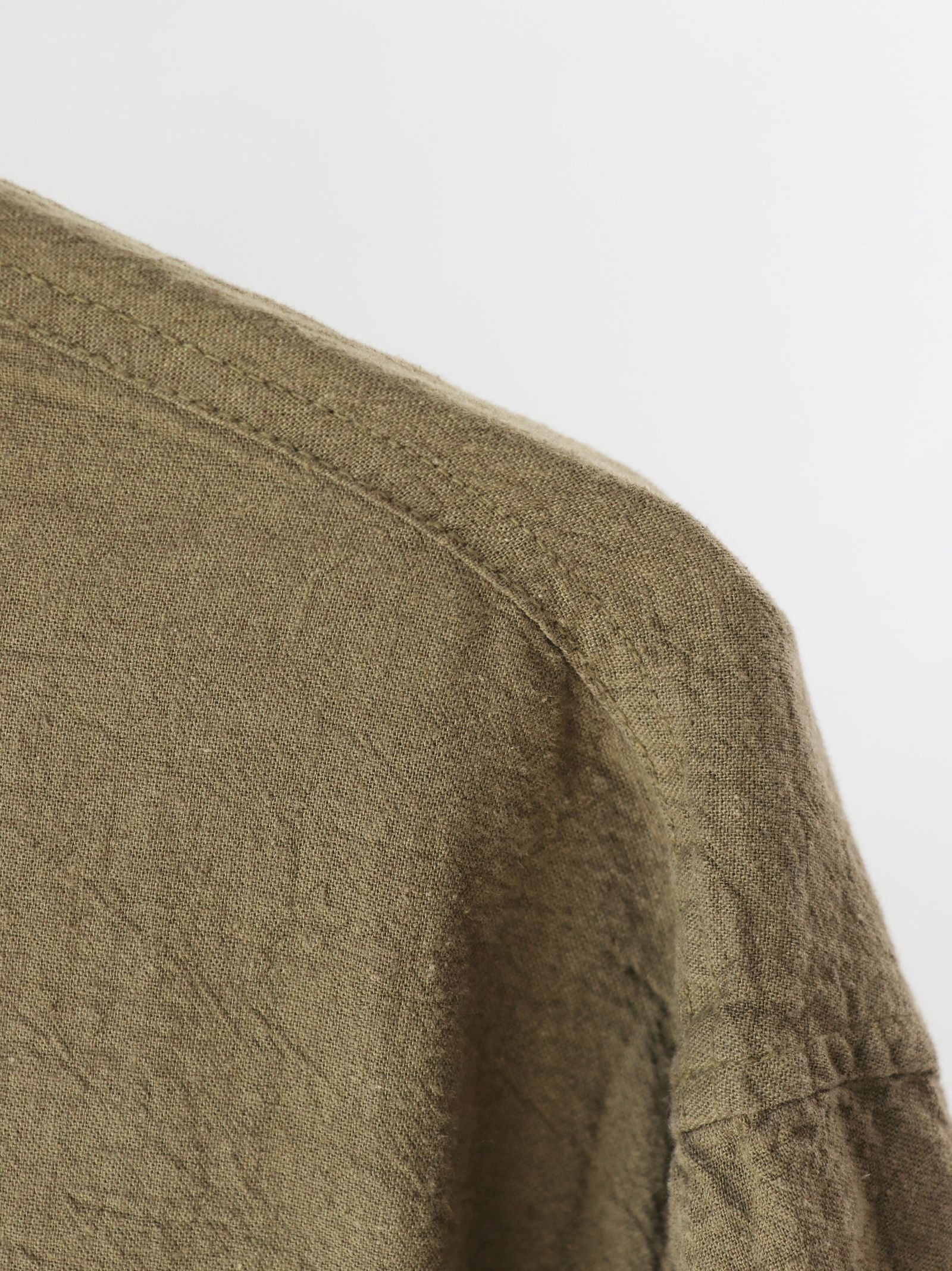 トライバル リネン ワークコート / TRIVAL LINEN WORK COAT  (KHAKI)