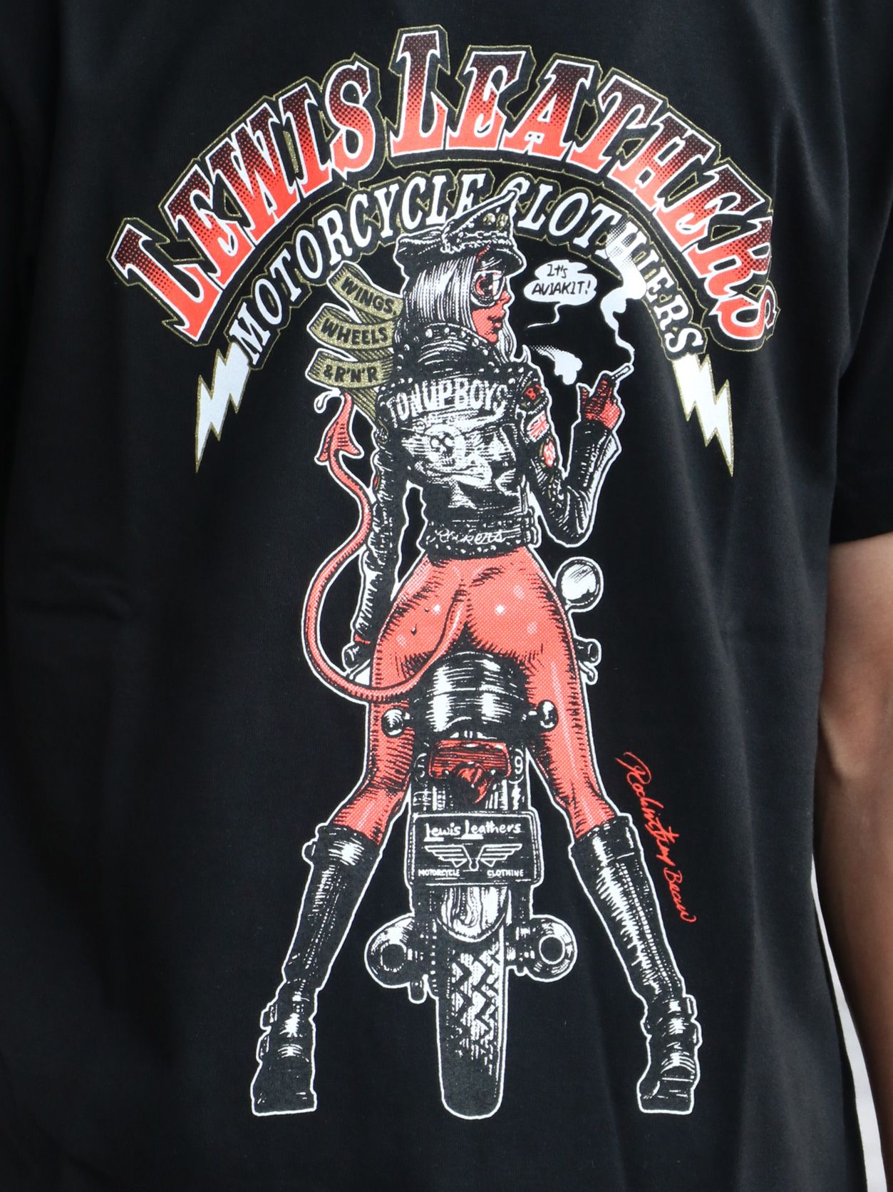 EROSTIKA × LEWIS LEATHERS "vol.2" S/S T-SHIRTS (BLACK)