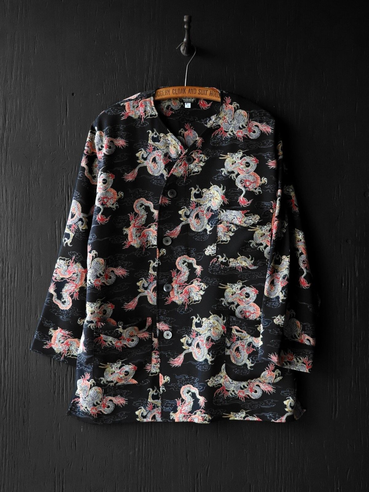 “DRAGON IN CLOUDS” LATE NIGHT SHIRT (MIDNIGHT BLACK)