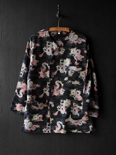 “DRAGON IN CLOUDS” LATE NIGHT SHIRT (MIDNIGHT BLACK)