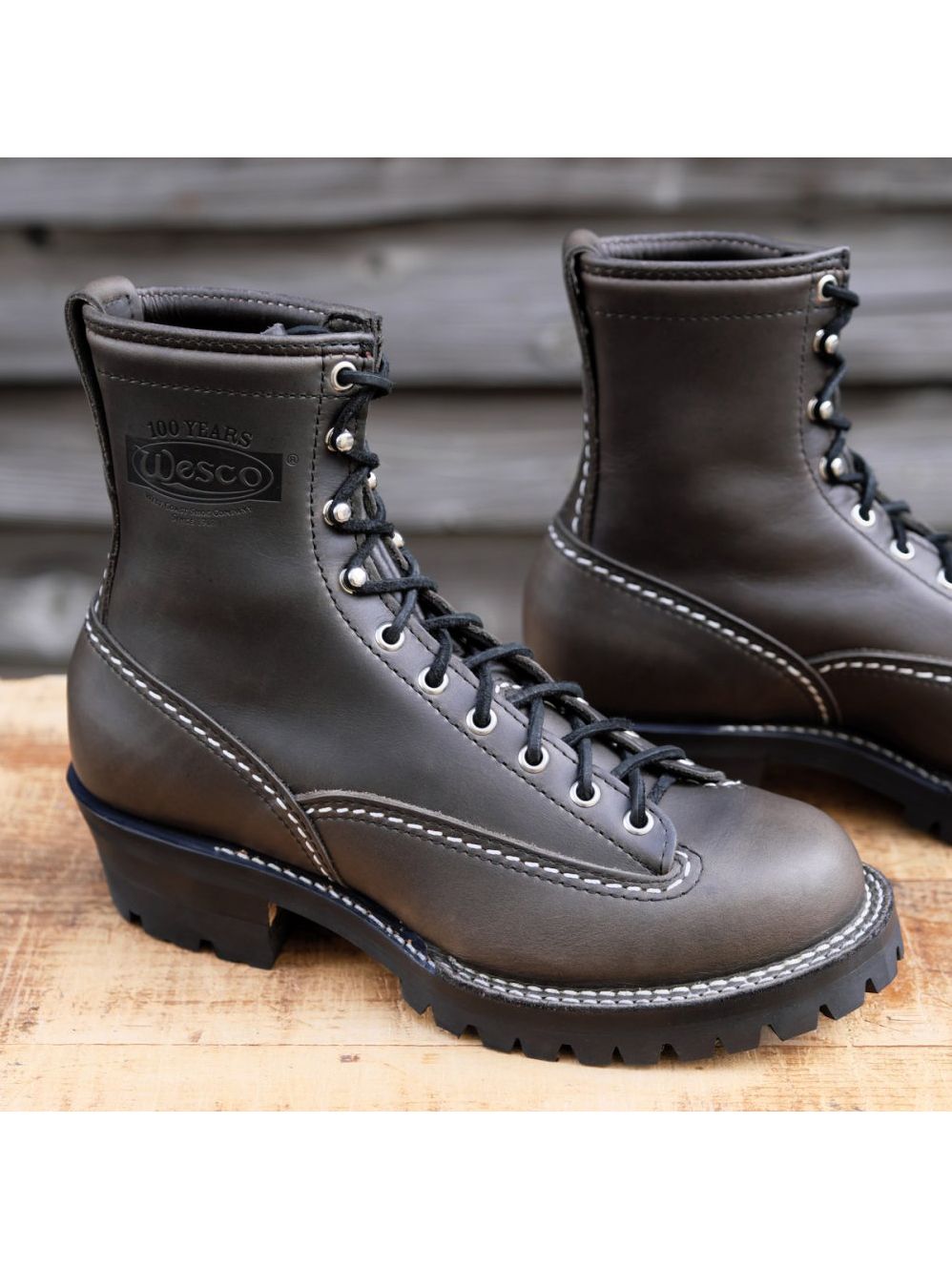 WESCO BOOTS "LEATHER BOOTS LACE" (BLACK)