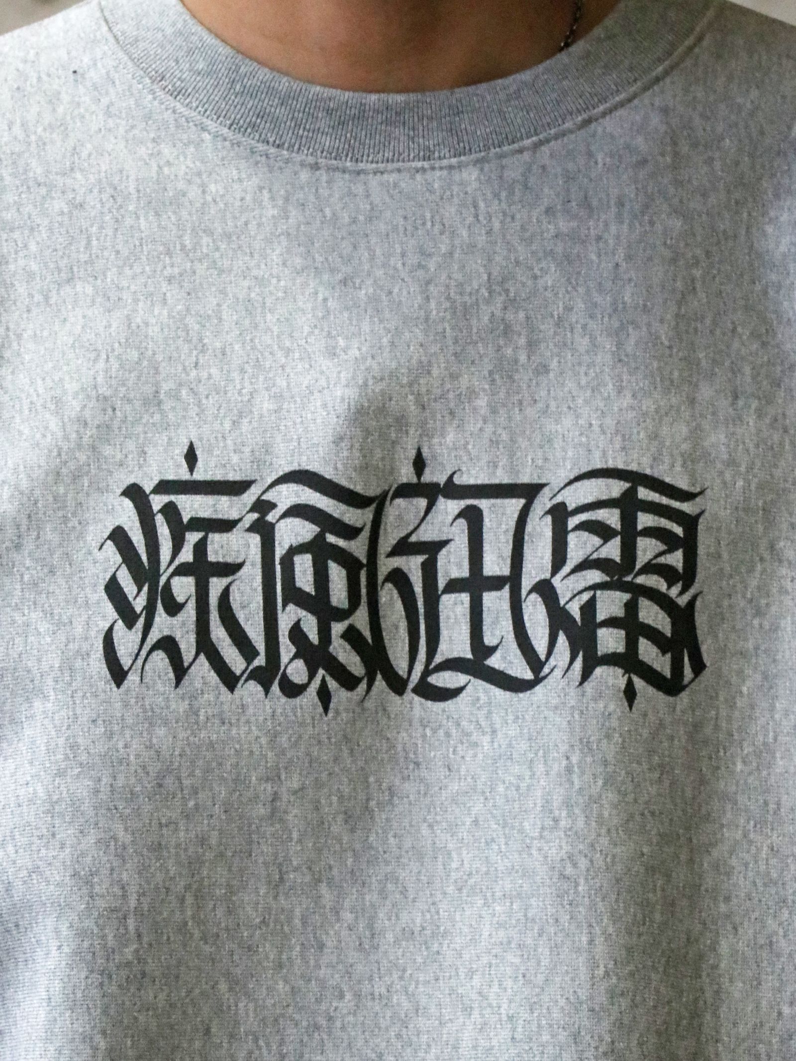 MOZYSKEY×SKANDA "疾風迅雷"SWEAT CREW NECK (GRAY) / 別注スウェット (グレー)