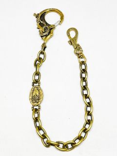 SKULL & MARIA WALLET CHAIN (BRASS)