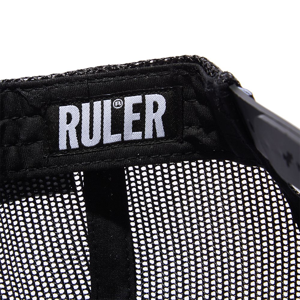 RULER - CREEPY TRUCKER TWILL MESH CAP (BLACK, CHARCOAL) | SKANDA