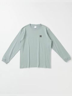 バックプリント長袖コットンTシャツ -cikarkarpe- (SMOKEY GREEN)