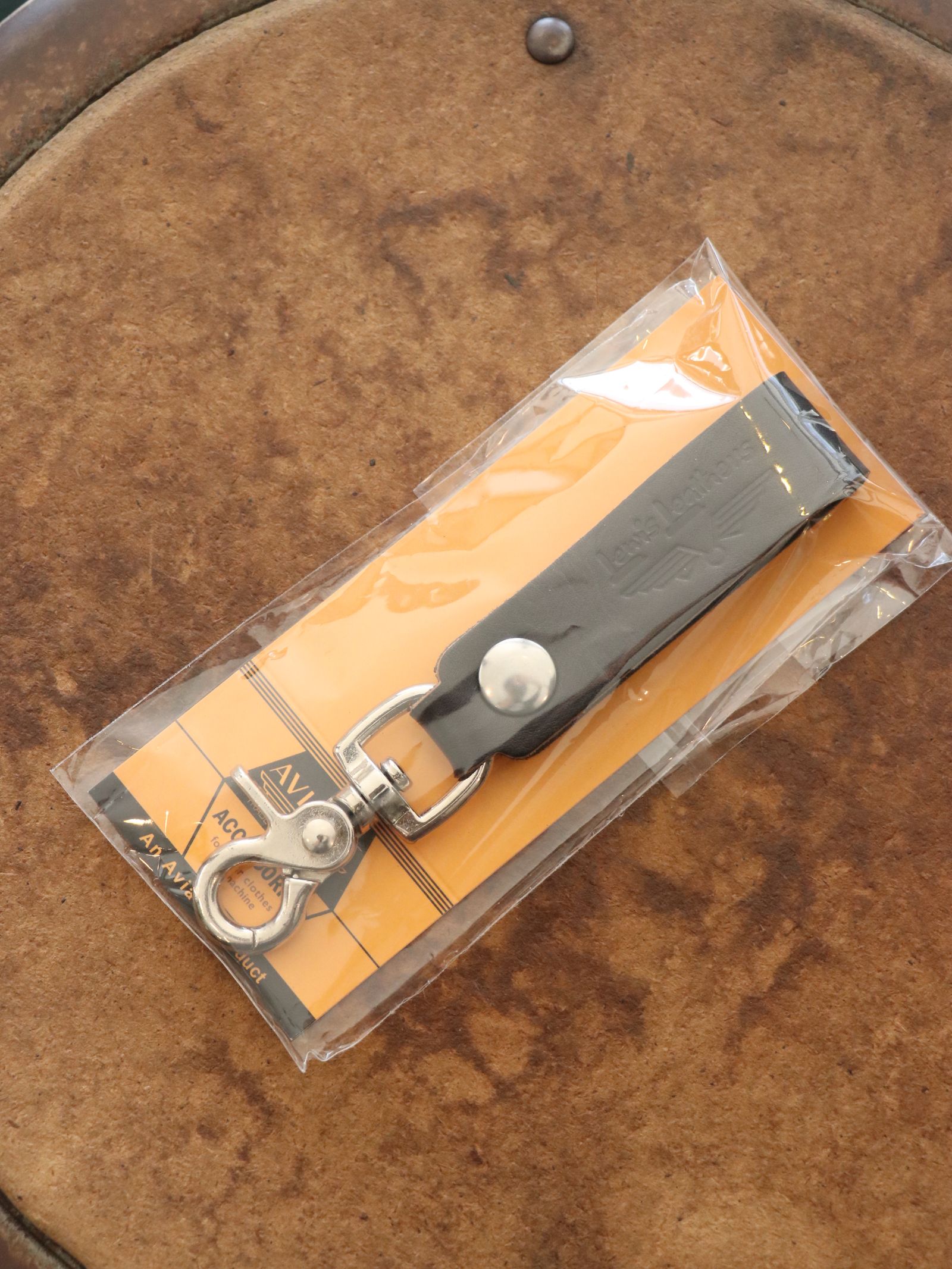 【限定発売】LEWIS LEATHERS BELT LOOP KEYRING MK2 VEGE COW (VEGE PLAIN×HORSE BLACK)