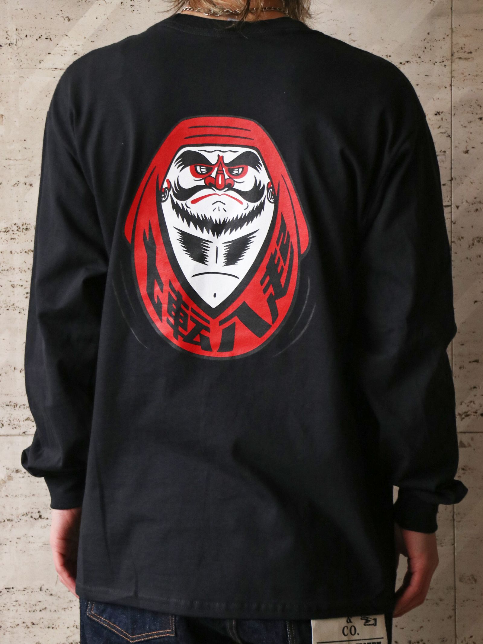"達磨" L/S TEE (BLACK)
