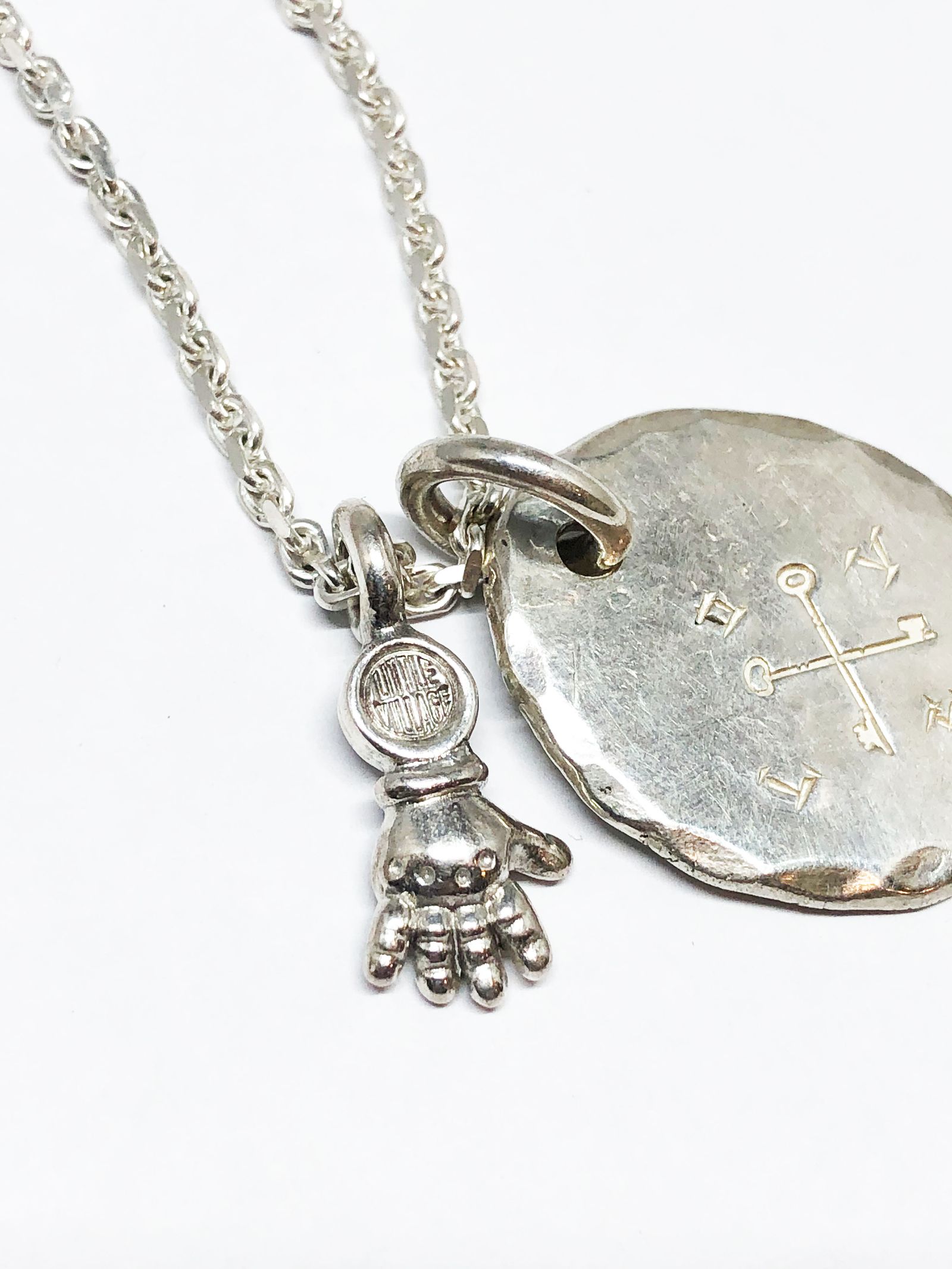 Custom Metal Pendant " L O V E " w/ LVC Chain "Small"