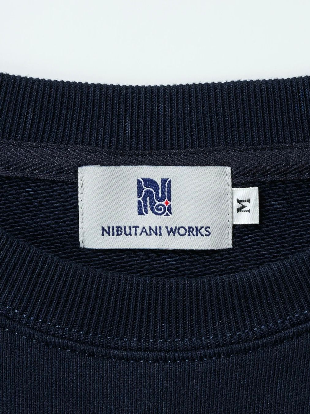 ワンポイント刺繍スウェット/ NIBUTANI WORKS logo / (NAVY)