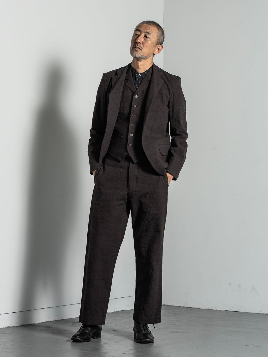 ANCIENT CLOTH BUTLER A JACKET (DEAD LEAF BROWN)