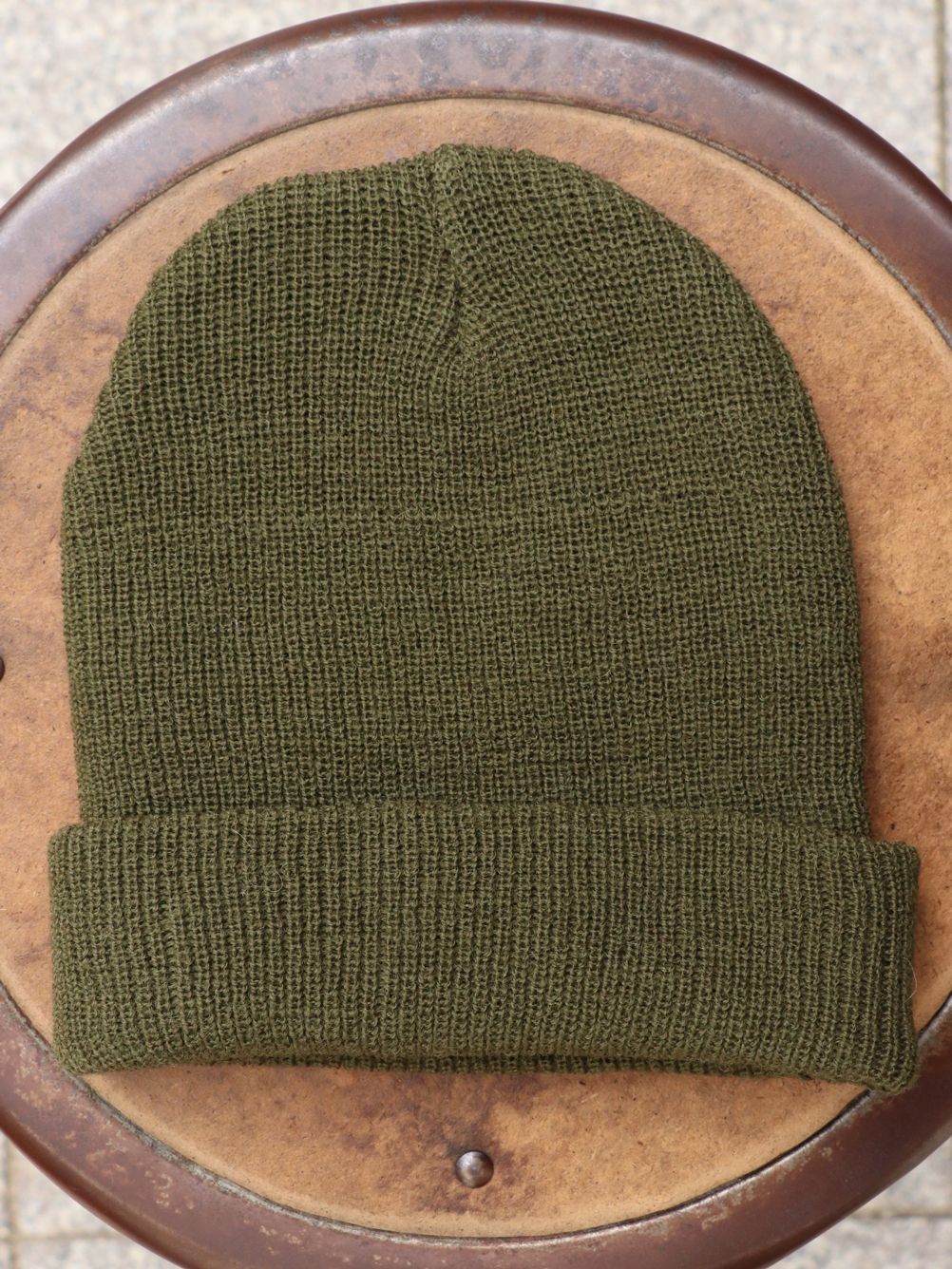 O.L.A.W EMBROIDERY KNIT CAP (OLIVE)