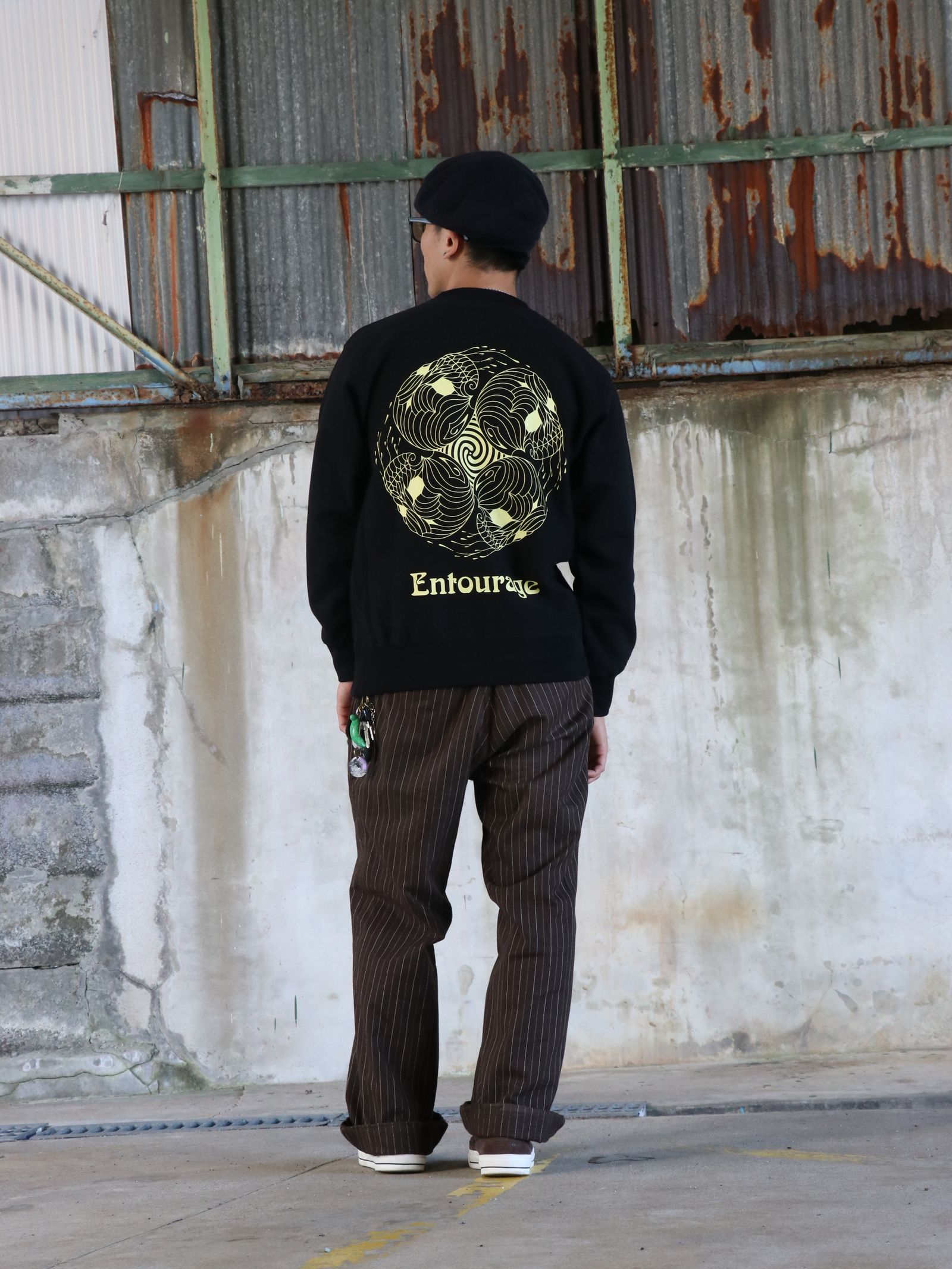 Entourage 12OZ CREW NECK SWEAT (BLACK)