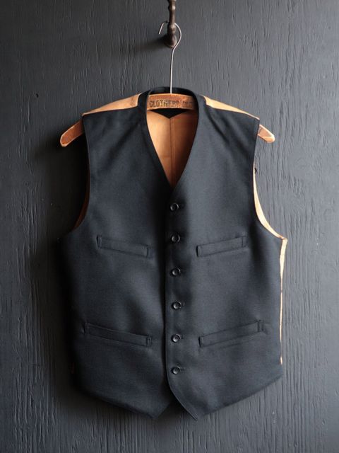 ARMY SERGE BUTLER VEST (MIDNIHGHT BLACK)
