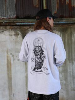 "DARK MATTER" L/S TEE / "DARK MATTER" ロングスリーブTシャツ (アッシュグレー）