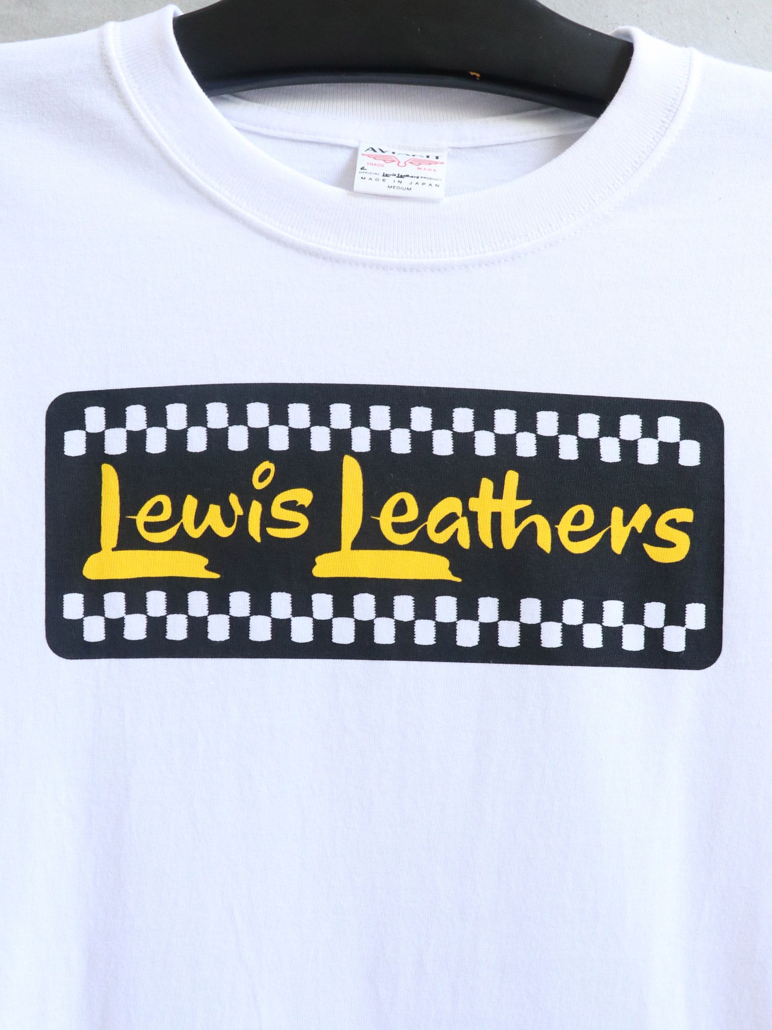 "CHECKER LOGO" RIB L/S T-SHIRTS (WHITE)