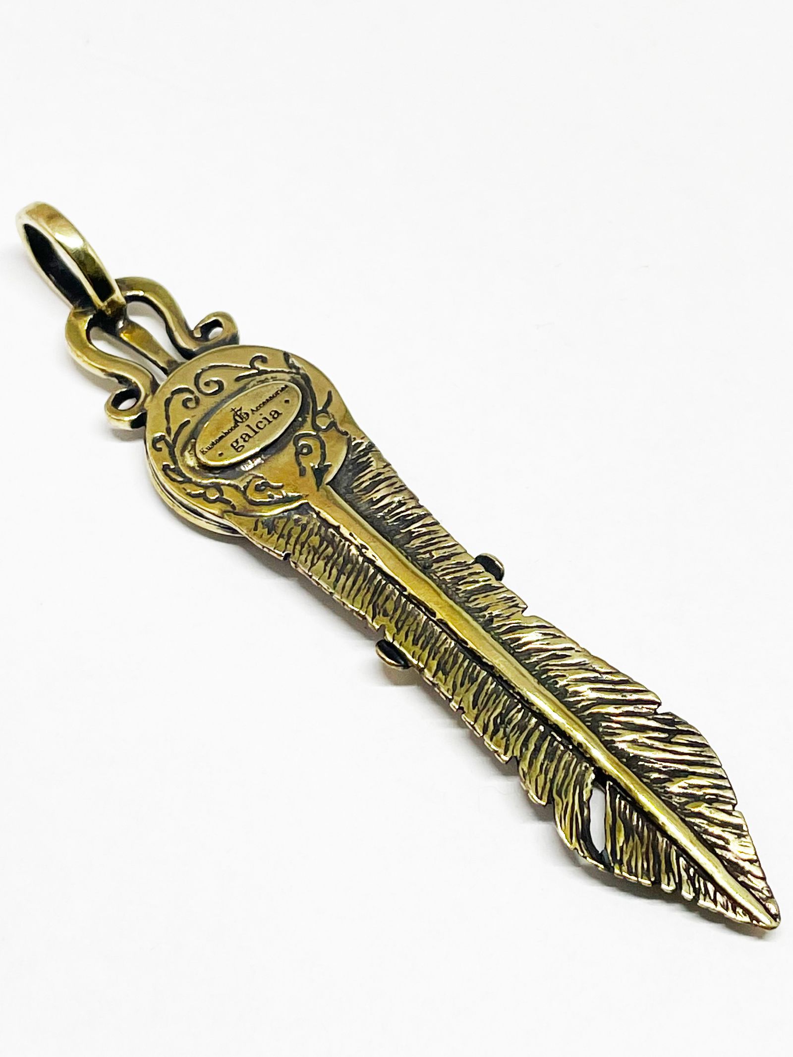 AGUILA MEXICANA FEATHER (LARGE) (BRASS)