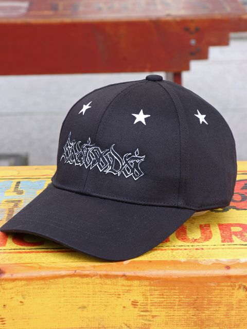 SKANDA カーブバイザーミドルキャップ / SKANDA Curve Visor Middle Cap (BLACK×WHITESTAR)