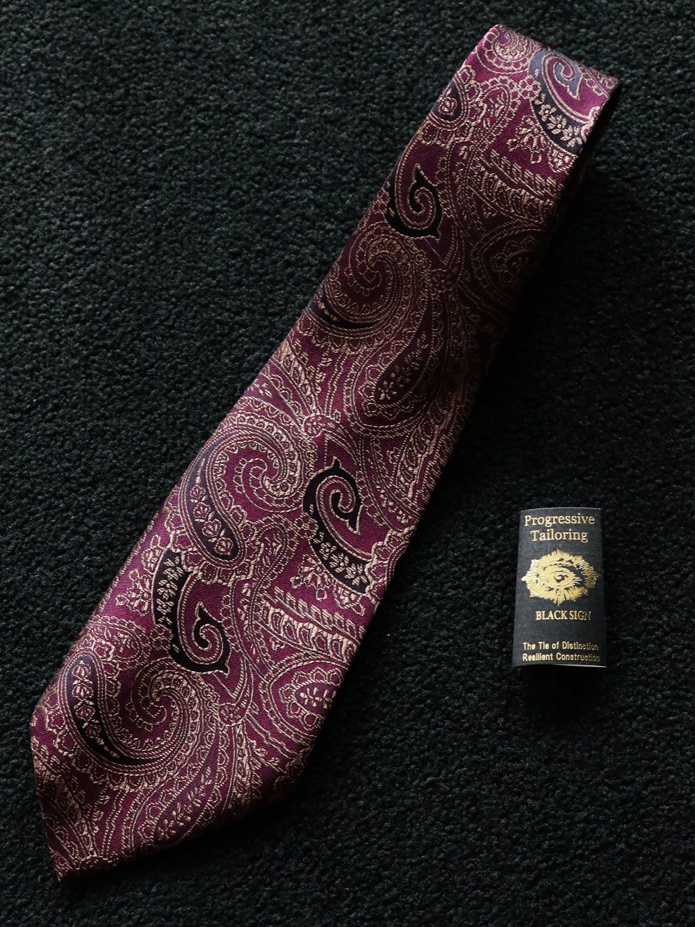 PAISLEY NECK TIE (BURGUNDY)