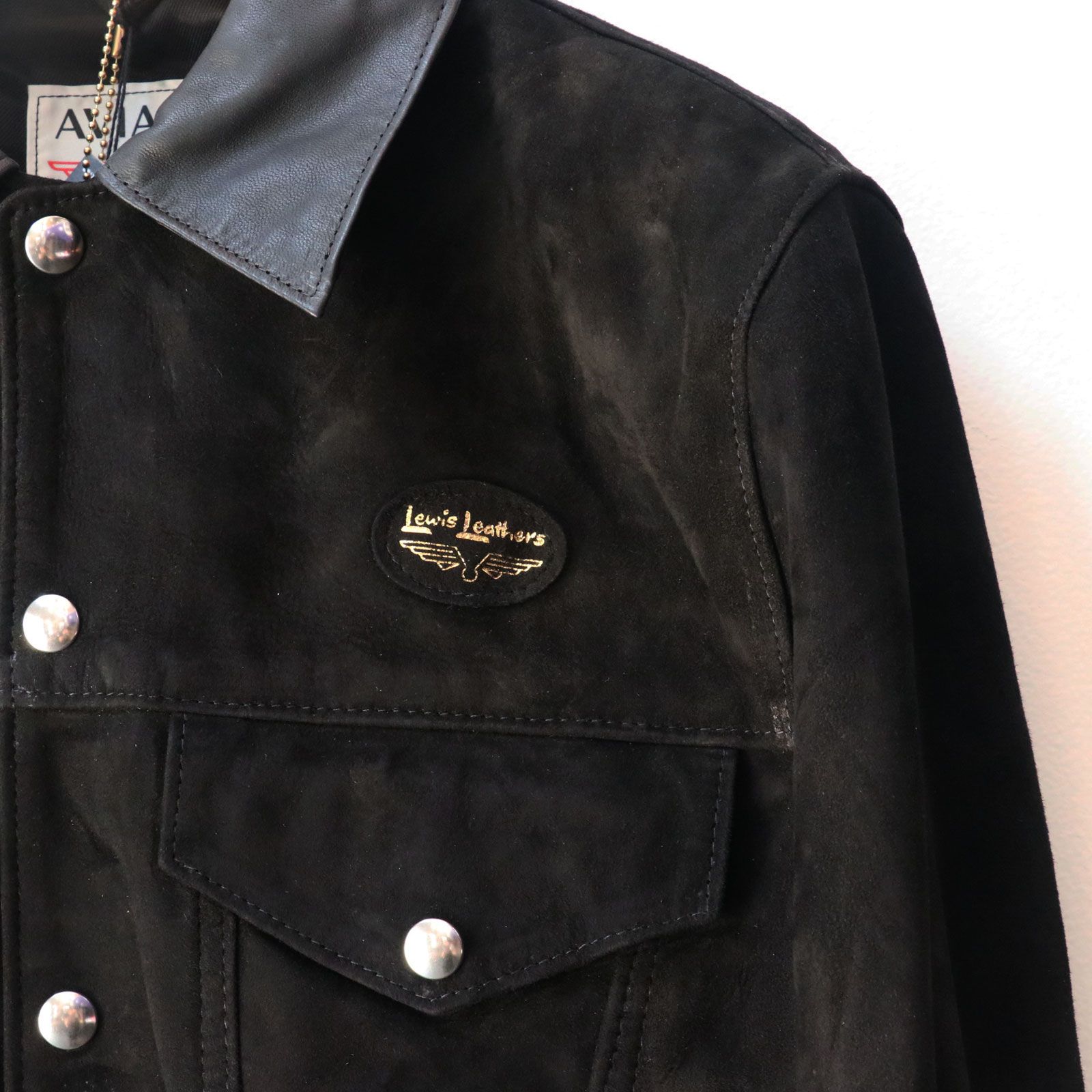 【即日発送可能】#988 WESTERN JACKET (BLACK SUEDE) / 38inch