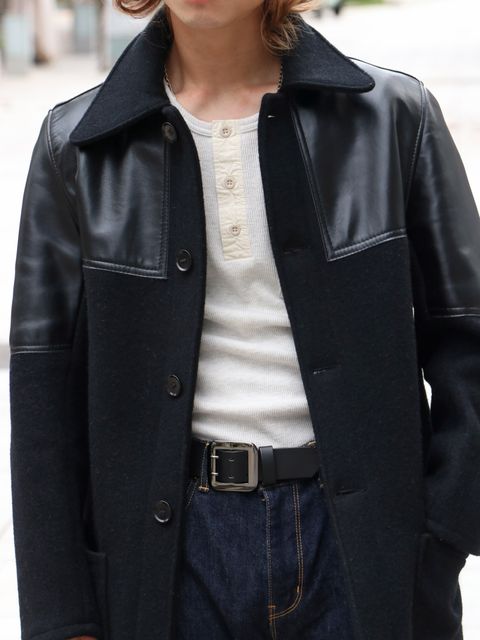 ルイスレザーのミドルコートとライダースでWinter coordinate