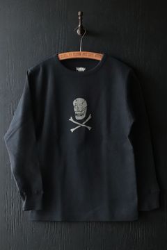 RITUAL SKULL CREW NECK AMISH UNDER WEAR (MIDNIGHT BLACK)