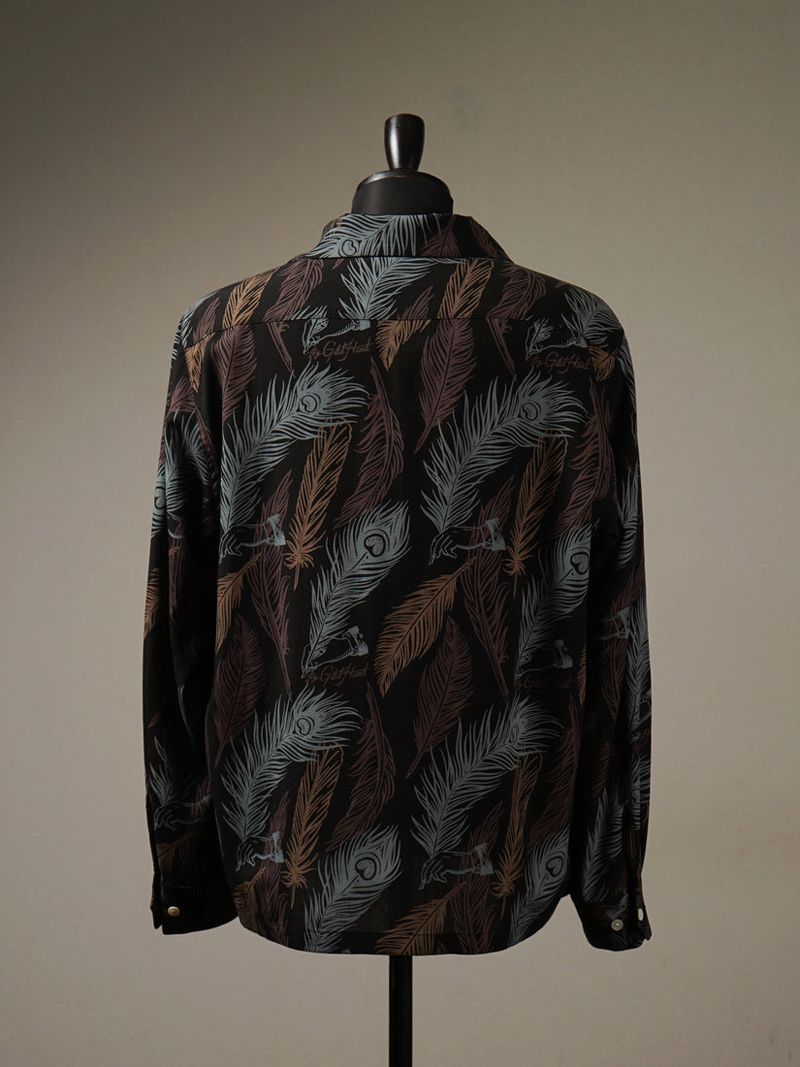 PEACOCK QUILL - L/S SHIRTS (BLACK)
