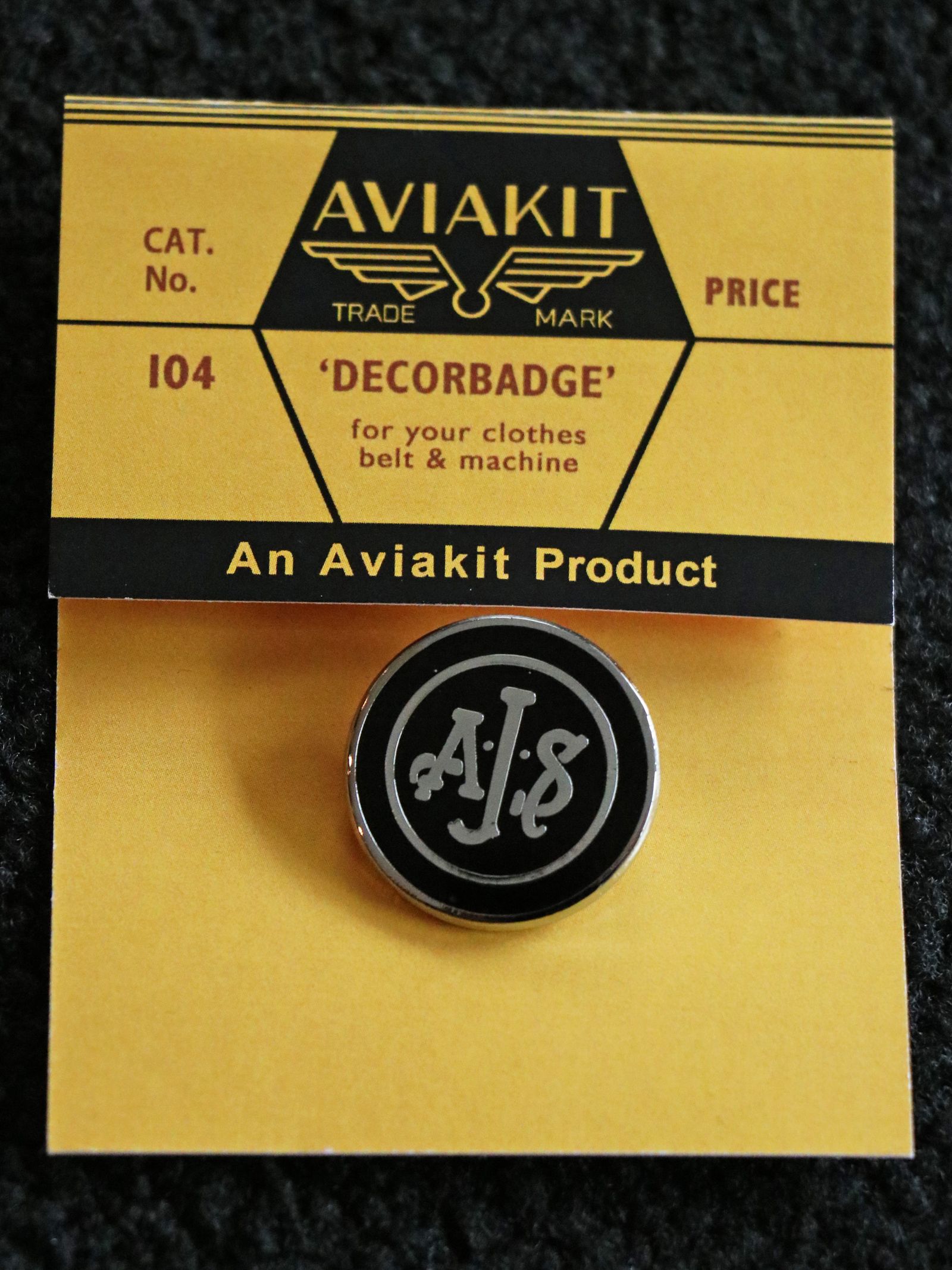 【即日発送可能】"AJS ROUND" BADGE