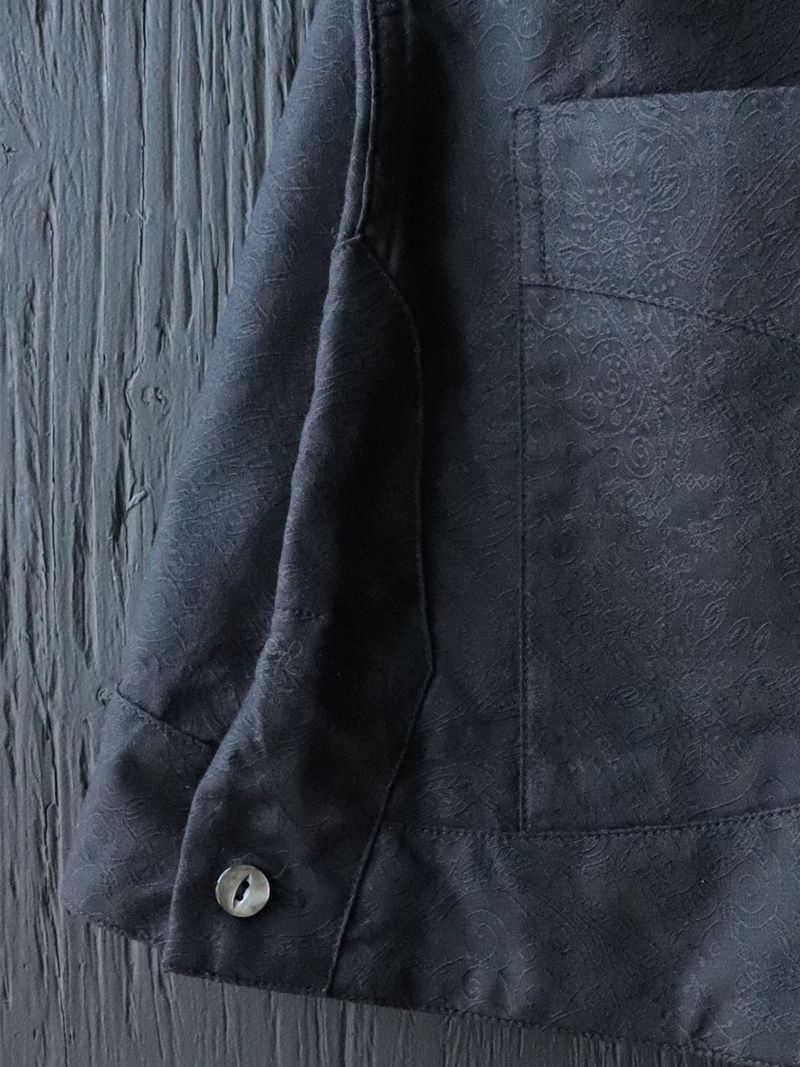 PAISLEY JACQUARD CIGAR SHIRT / (MIDNIGHT BLACK)