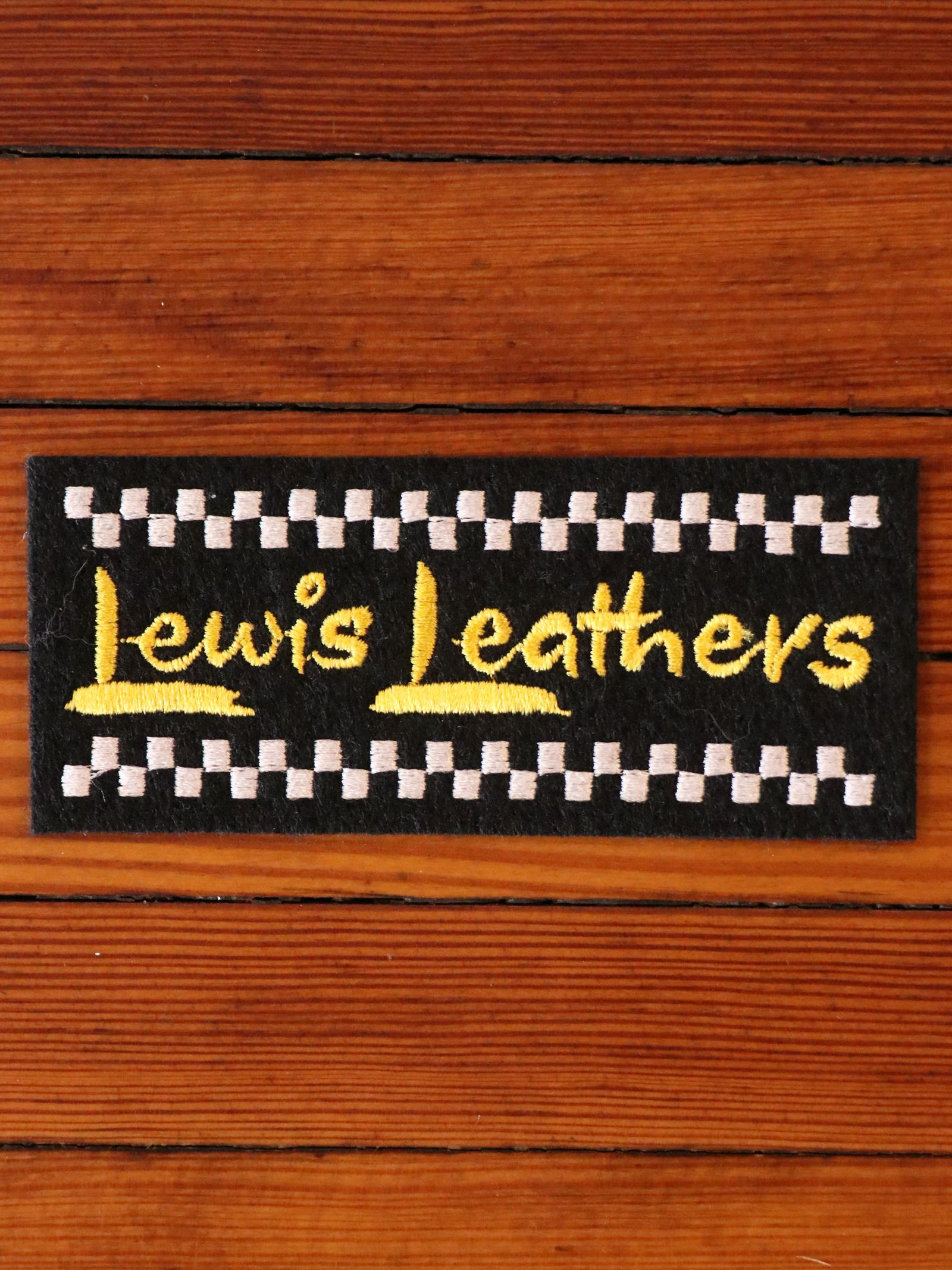 "LEWIS LEATHERS SQUAER CHECKER" PATCH