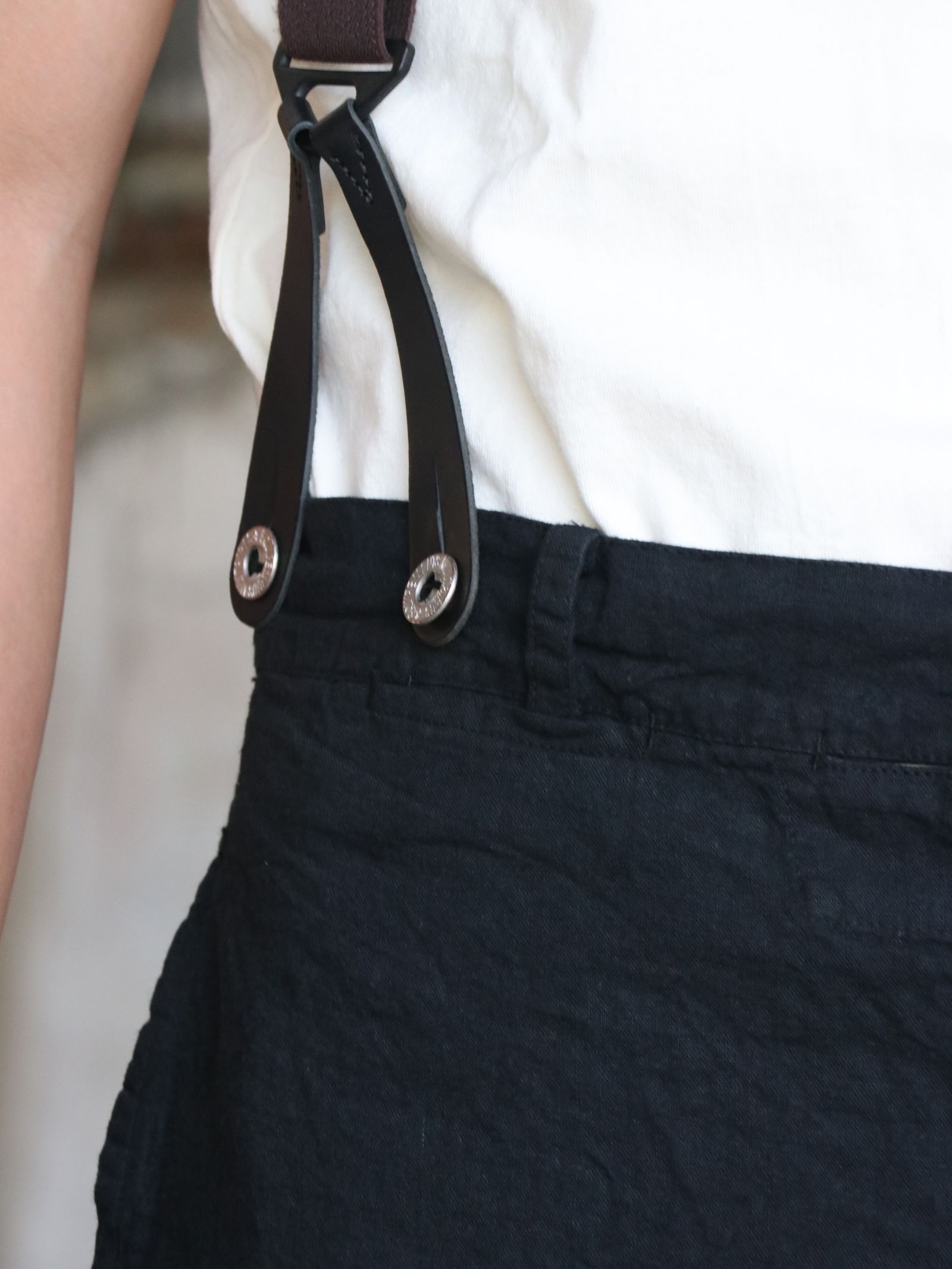 FRENCH ARMY LINEN PANTS  (BLACK)