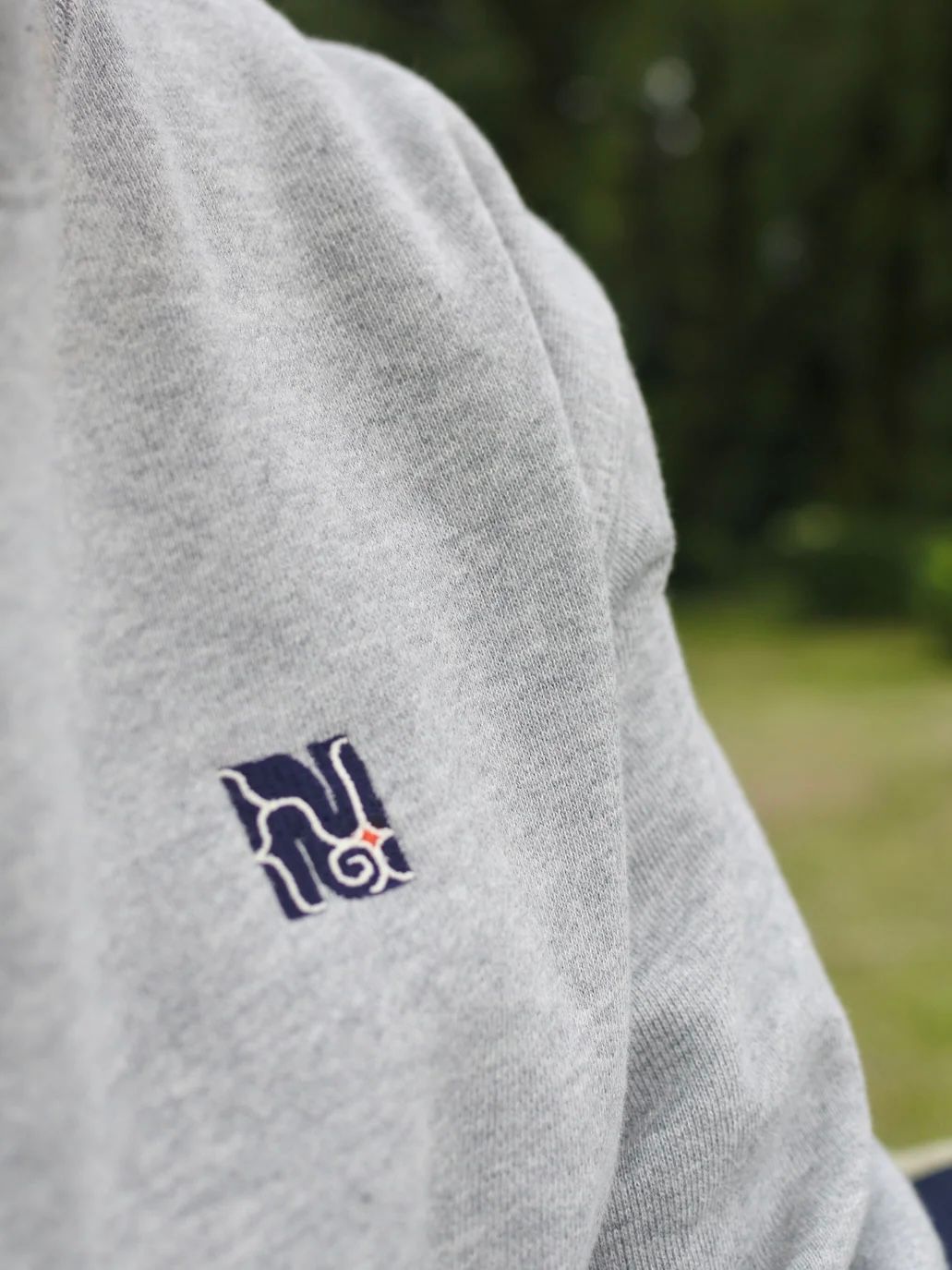 ワンポイント刺繍スウェット/ NIBUTANI WORKS logo / (GRAY)