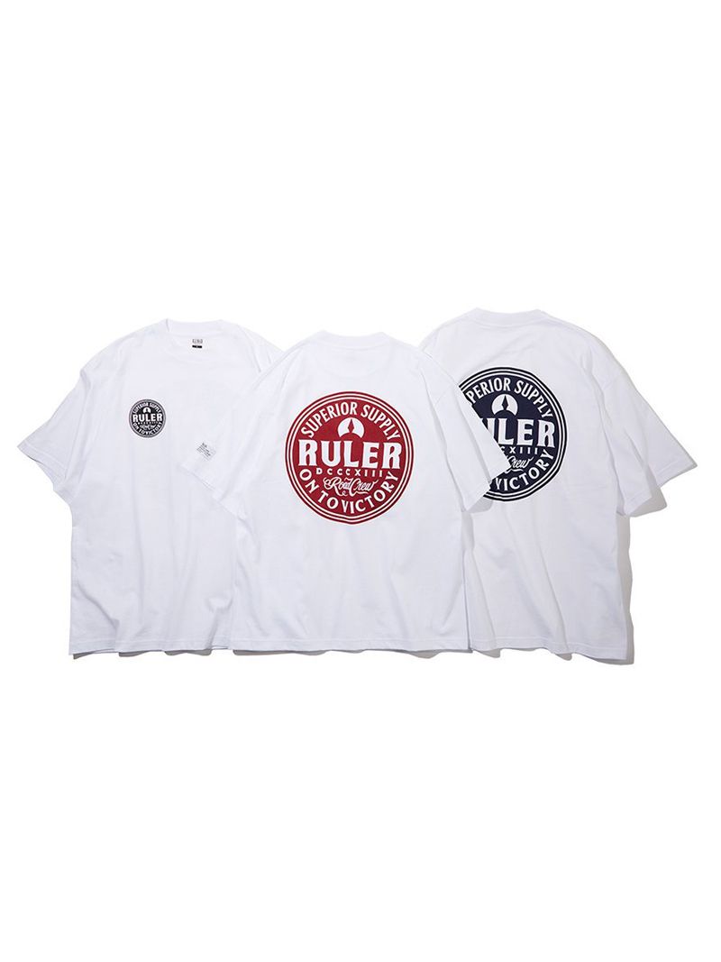 RULER - CIRCLE LOGO 7.1oz. S/S TEE (BLACK,RED,NAVY) | SKANDA