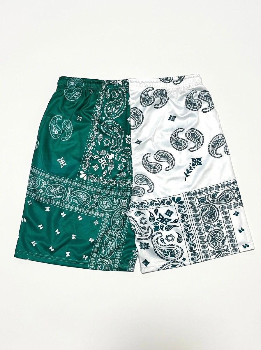 PAISLEY MESH SP (WHT×GRN)