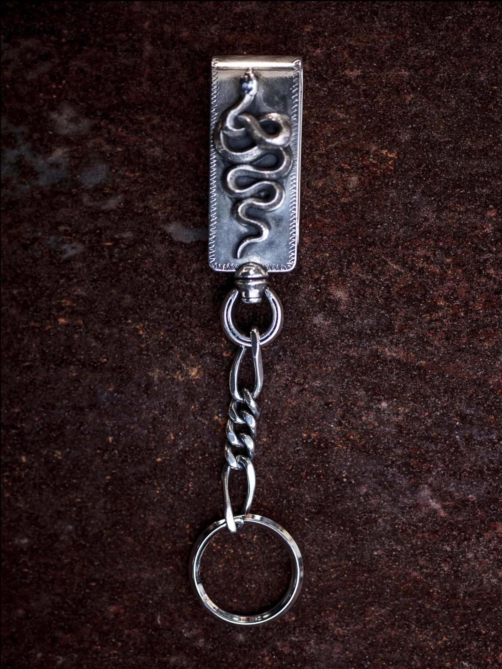 PEANUTS & CO. - SNAKE CLIP TYPE KEYCHAIN (SILVER925 