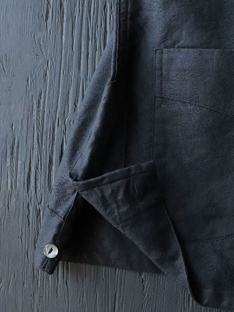 PAISLEY JACQUARD CIGAR SHIRT / (MIDNIGHT BLACK)