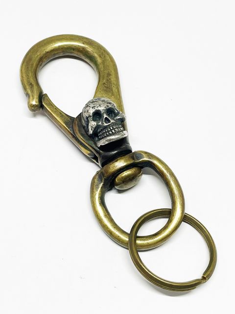 スカルキーフック/ SKULL KEY HOOK (BRASS×SILVER)