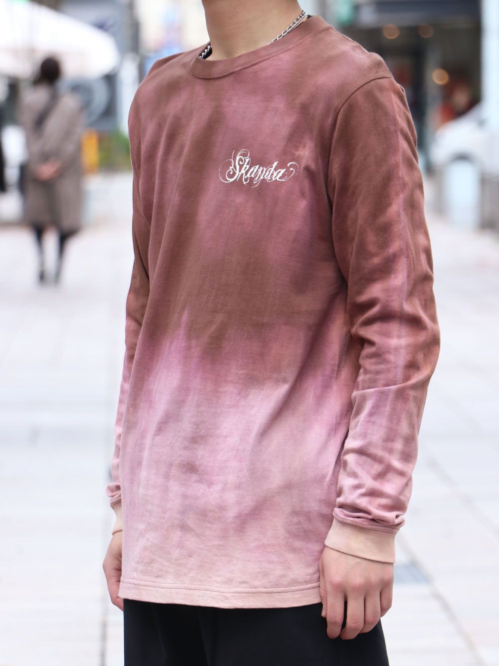 オリジナル ブリーチロングスリーブTシャツ(ブラウン) / ORIGNAL HEAVY OZ BLEACH L/S TEE  (BROWN)